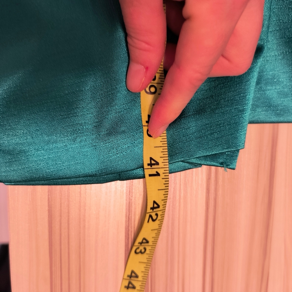 vintage newport news easy style Emerald Green Satin Effect Sleeveless Dress 10 - Picture 7 of 7